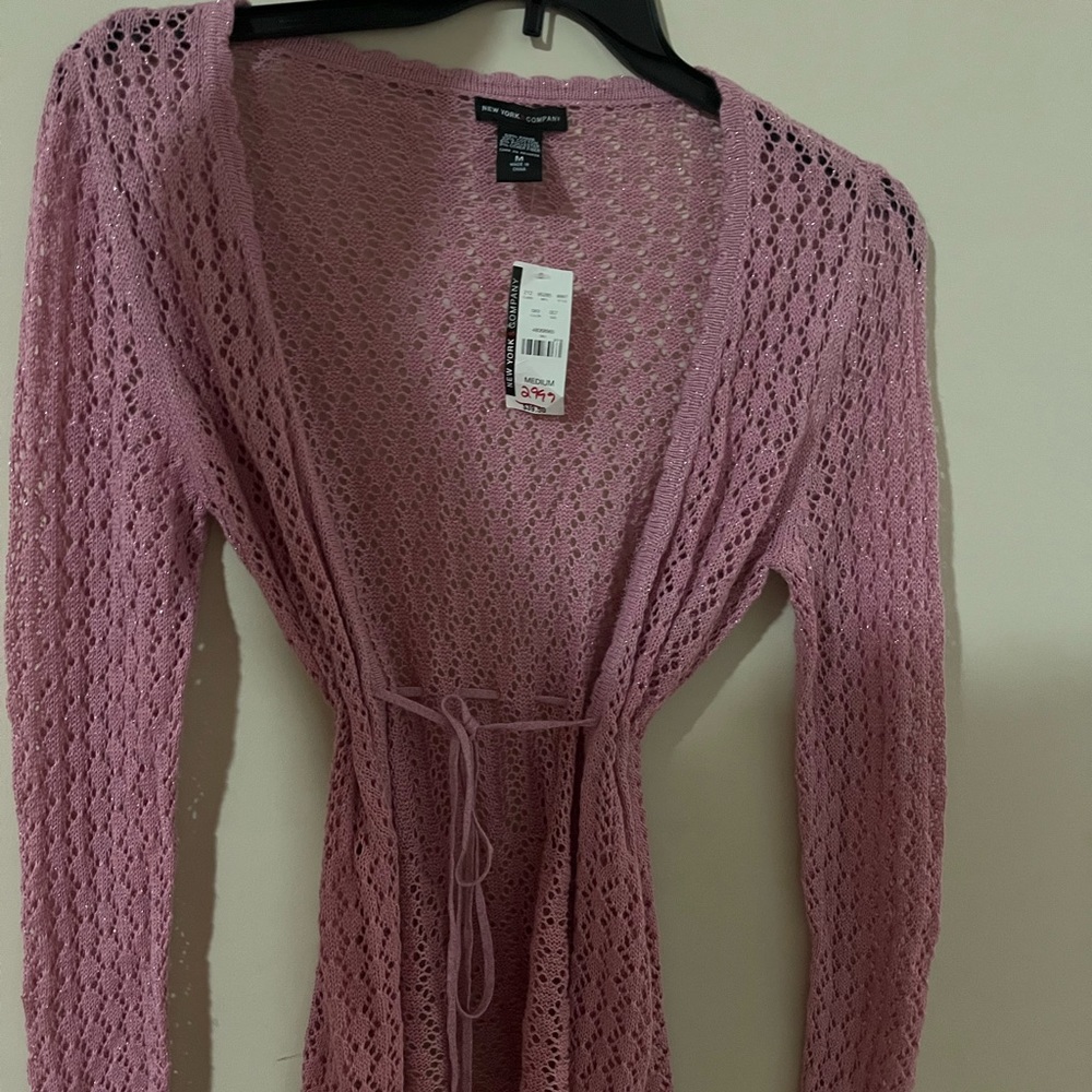 Pink New York & Co. Cardigan in M